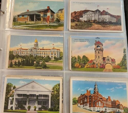 huge antique/vintage postcard lot USA 1900-1950 Rare 565 With And Without Stamps