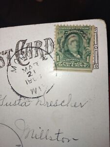 BEN FRANKLIN US Postage 1 cent Stamp-Green EXTREMELY RARE 1900s