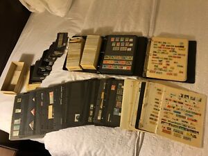 Lot approx 6802 loose vintage foreign stamps mostly pre-1940 from (175) entities