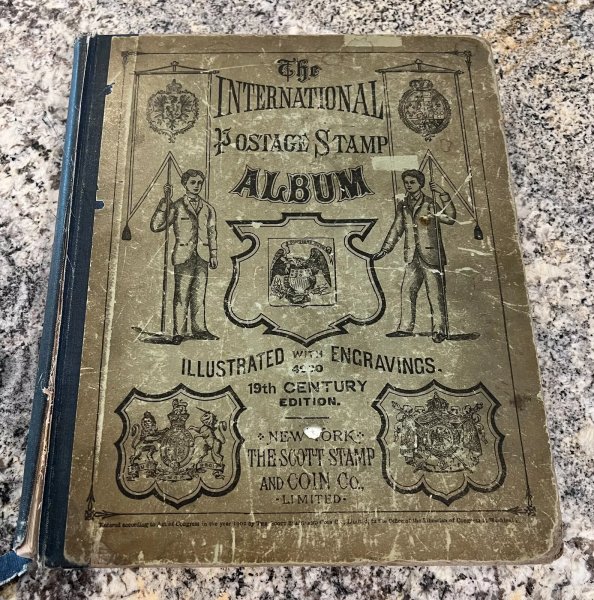 Scott 19th Century International Postal Stamp Album w/ Over 1500 Stamps - Rare!!