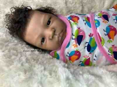 AA Ethnic Biracial Reborn Baby Doll Riley by Aleina Peterson