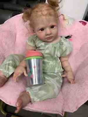 Ooak Reborn newborn baby Girl reborn baby Riley Art doll