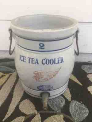 Antique Vintage Redwing Union Stoneware 2 Gallon Ice Tea Water Cooler Rare!!