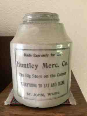Antique Red Wing Washington State WA Advertising Stoneware Fruit Jar Quart Size
