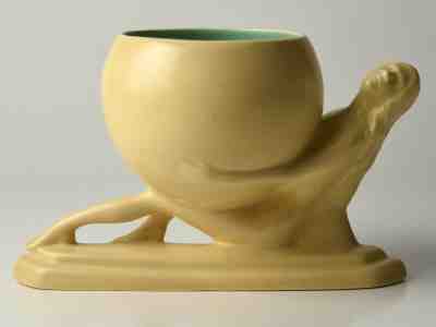 Vintage Red Wing Rumrill #567 Athena Nude 8 1/4" Art Deco Vase c1930s