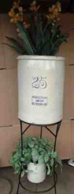 ANTIQUE RED WING POTTERY 25 Gallon Crocks, RARE 30” Tall Planter Funnel Bottom