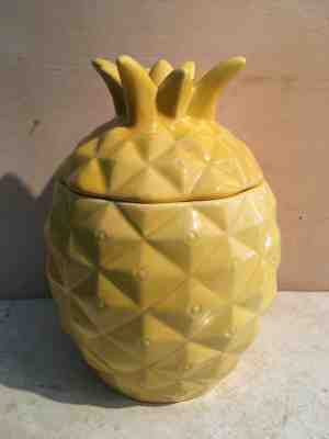 1940s Red Wing Pottery Gypsy Trail Pineapple Cookie Jar Collectible