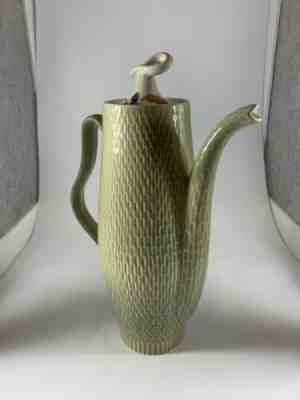 Vintage Red store Wing Pottery, Iris Coffee Server w/ Lid, MCM Concord Shape