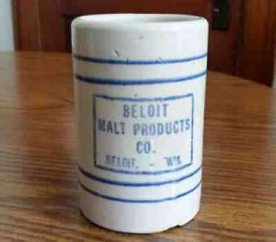Red Wing Stoneware Mug, Beloit Malt Products Co. WI, WIS, Wisconsin Advertising