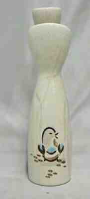 RED WING POTTERY BOB WHITE QUAIL PATTERN CRUET WITH STOPPER