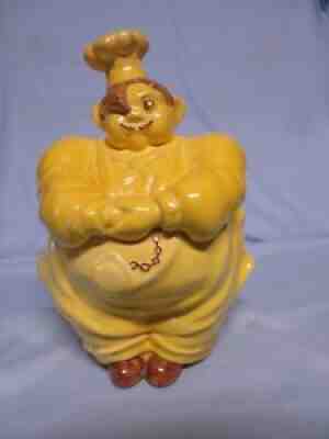 VINTAGE 1940s RED WING CHEF PIERRE YELLOW COOKIE JAR NM CONDITION