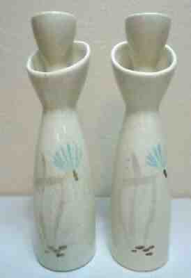 Red Wing Pottery BOB WHITE Quail Set Of 2 Cruets With Stoppers - MINT -