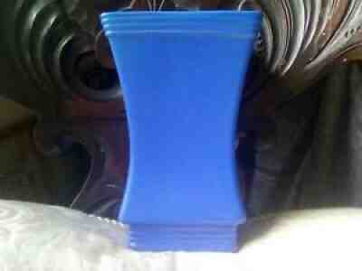 Red Wing vase blue#746 Belle Kogan-only female designer square art deco VTG COND