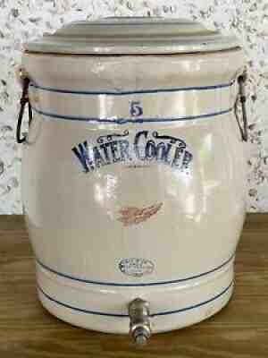 Antique Red Wing Stoneware 5 Gallon Water Cooler Â - COMPLETE, EXCELLENT