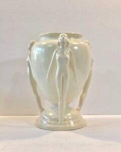 1930's Red Wing RumRill Athenian Nude Vase 10" Art Deco 570-10