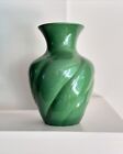 MCM RED WING POTTERY #1590 Vintage Green Swirl Vase USA c.1958