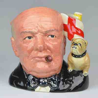 Rare Royal Doulton WINSTON CHURCHILL ST GEORGES CROSS Prototype Jug