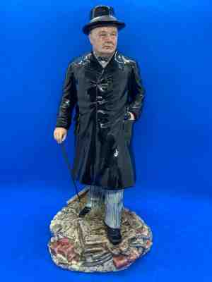 ROYAL DOULTON PRESTIGE FIGURINE! WINSTON CHURCHILL! HN 3433! MINT! RARE!