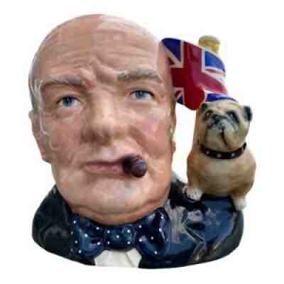 Royal Doulton Winston Churchill Character Mug Large Jug of the Year 1992 Signed
