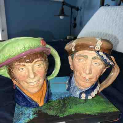 Royal Doulton Jug - Blue Pearly Boy & Girl - Large- Character Jugs- Gorgeous