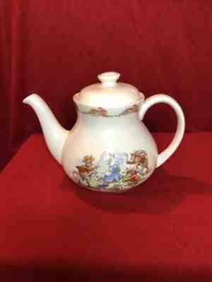 Vintage Rare Royal Doulton Bunnykins 1936 China Teapot Art Deco Good Condition