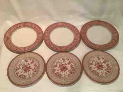 Set of 3 Royal Doulton Studio Provence rouge pink dinner and salad plates