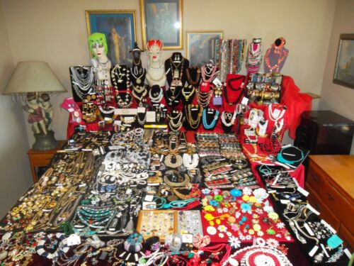 VTG Costume JEWELRY Lot Selro Selini Gucci Tiffany Sterling KJL Hattie Carnegie