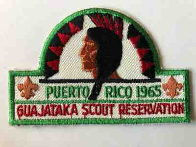 1965 Camp Guajataka hat shaped patch Puerto Rico Council Boy Scouts mint