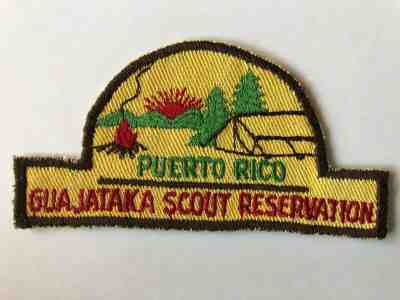 Camp Guajataka hat shaped patch Puerto Rico Council Boy Scouts used 