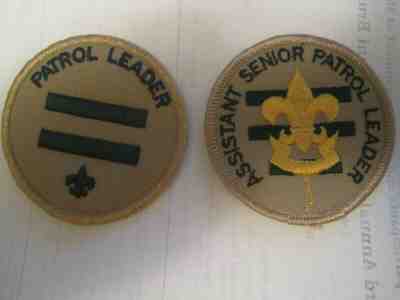 Boy Scout Patches Patrol Leader and Asst Senior Patrol Leader