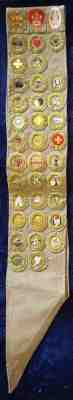 1930's BOY SCOUTS MERIT BADGE SASH 37 BADGES / 1937 JAMBOREE PATCH  EAGLE SCOUT 