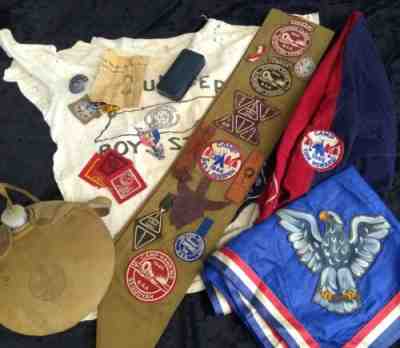 WW2 Eagle Scout Merit Badge Sash Boy Scouts BSA Grouping Felt Patches OA 