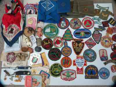 1950's Boy Scout Lot Patches Slides Awards Knife's Photos Jamboree Camporee BSA