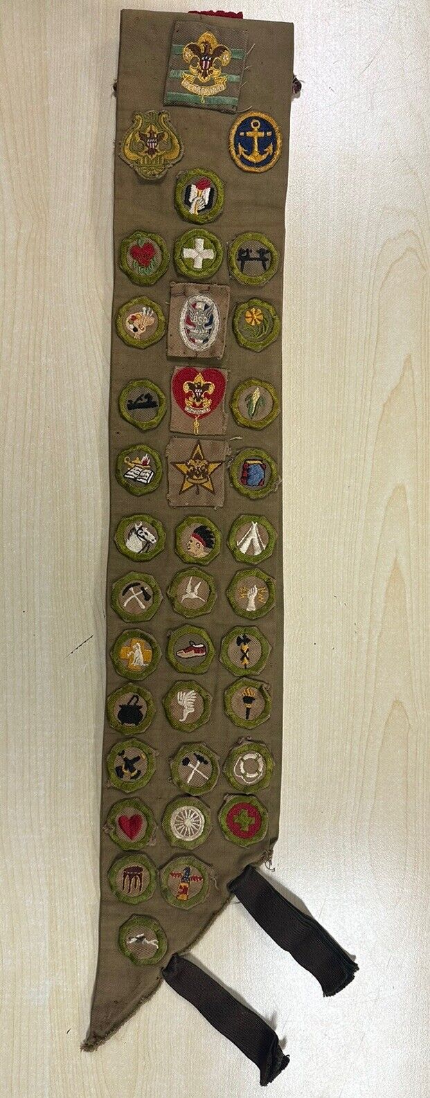 1940’s Eagle Scout Merit Badge Sash With Rank Patches Florida
