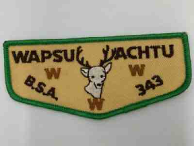 Wapsu Achtu Lodge 343 F2 OA First Flap patch Order of the Arrow Boy Scouts