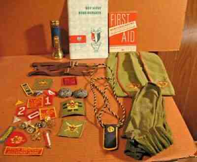 Vtg LOT OF BOY SCOUT & Cub OF AMERICA PATCHES BADGES BSA & Etc 1950's-60's