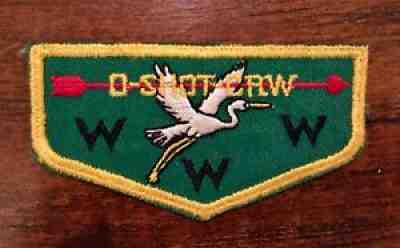 Vintage BSA OA O-Shot-Caw Lodge Order of Arrow Flap Patch. Boy Scouts of America