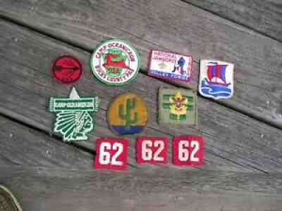10 Vintage Boy Scout Patches- CAMP OCKANICKON BUCKS COUNTY COUNCIL