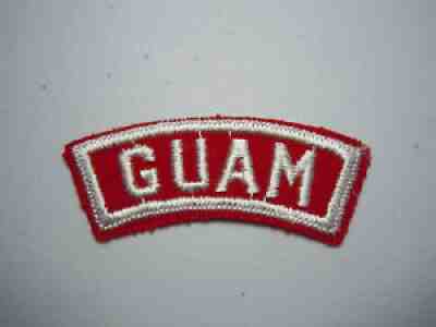 Boy Scout GUAM RWQ 1/4 strip patch 41mm Red White BSA RWS