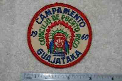 Vintage Boy Scout Campamento Guajataka Puerto Rico 1960 Patch