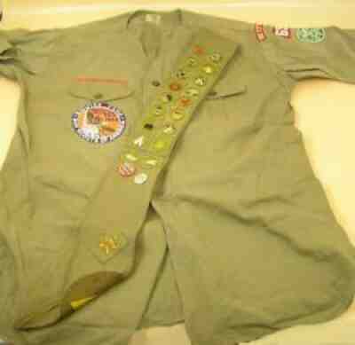 Late 1940s/Early '50s Vintage Boy Scout Uniform w/ Rare Patches & Felt Star buy Pin