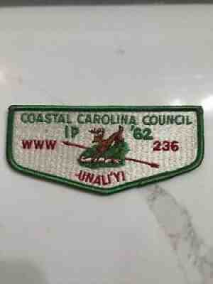 Vintage 1962 Boy Scouts Order of the Arrow Unali'yi Lodge 236 Flap Patch 1P Rare
