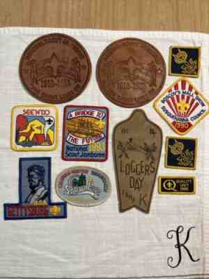 1985 leather national scout jamboree patch, Susquehanna Council, Gettysburg,misc
