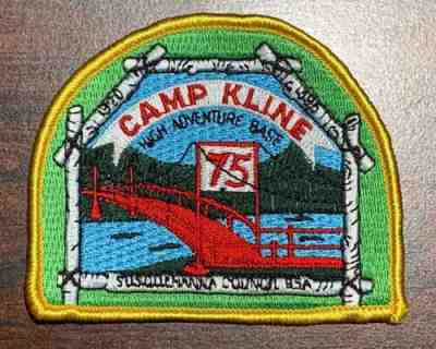 RARE Camp Kline 75 Anniversary Scout Patch Susquehanna Council Williamsport PA