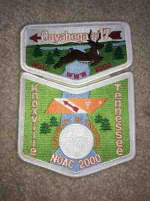 Boy Scout 2000 NOAC Cuyahoga 17 Greater Cleveland Ohio Council OA Flap Patch Set