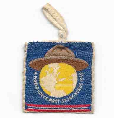 1949 4th World Rover Moot Patch Mondial Norway Skjak Norge Boy Scouts BP