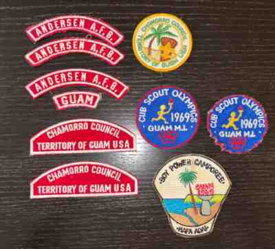 Group of Vintage 1969 Guam Boy Scout Patches Andersen AFB Chamorro Council BSA