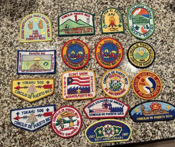 Huge 17 Patch Lot Of Puerto Rico Boy Scout Patches