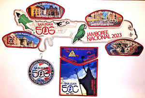 Puerto Rico Council 8 Piece JSP/OA/+ Patch Set 2023 National Scout Jamboree MINT