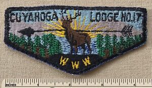 Vintage OA Lodge 17 CUYAHOGA Order of the Arrow Flap PATCH Boy Scout WWW